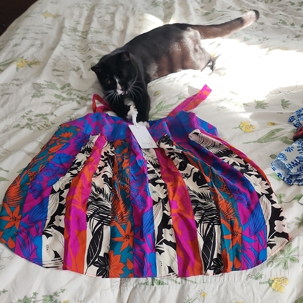 Vibrant Floral Striped Top